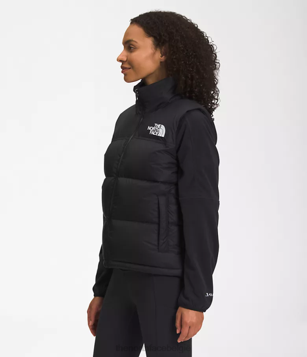 kleding 280T429 gerecycled tnf zwart Retro nuptse-vest uit 1996 vrouwen The North Face