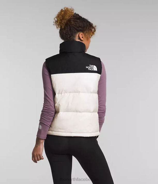 kleding 280T431 gardenia wit/tnf zwart Retro nuptse-vest uit 1996 vrouwen The North Face