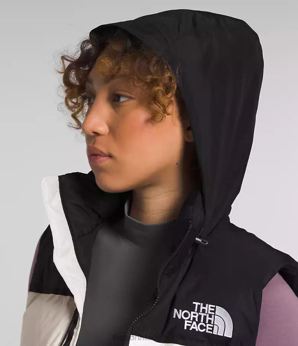 kleding 280T431 gardenia wit/tnf zwart Retro nuptse-vest uit 1996 vrouwen The North Face