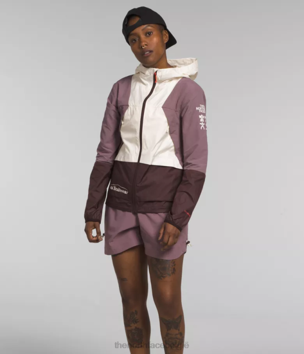 kleding 280T317 gardenia wit/reegrijs trailwear windfluitjack vrouwen The North Face