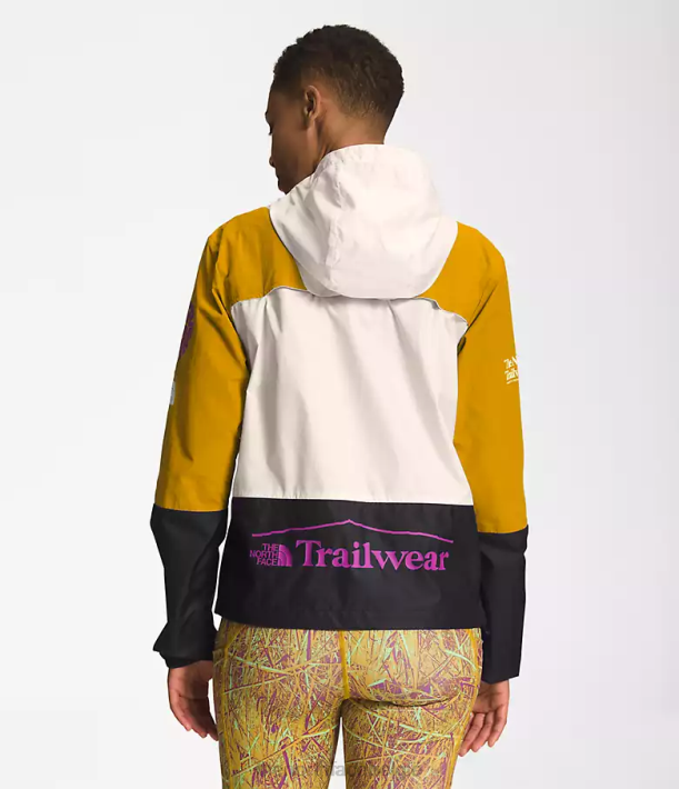 kleding 280T318 arrowwood geel/gardenia wit/tnf zwart trailwear windfluitjack vrouwen The North Face