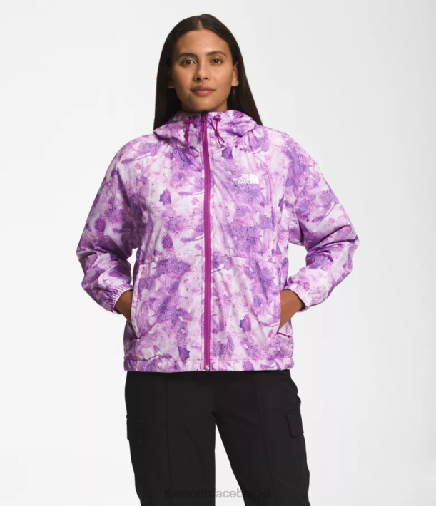 kleding 280T673 tonale kleurstofprint met paarse cactusbloemen hydrenaline jas 2000-25'' lengte vrouwen The North Face