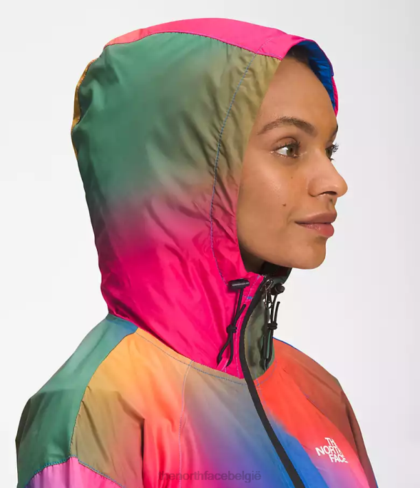 kleding 280T675 super sonische blauwe gradiëntprint hydrenaline jas 2000-25\'\' lengte vrouwen The North Face