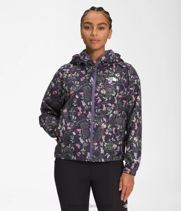 kleding 280T676 tnf zwarte iwd-afdruk hydrenaline jas 2000-25'' lengte vrouwen The North Face