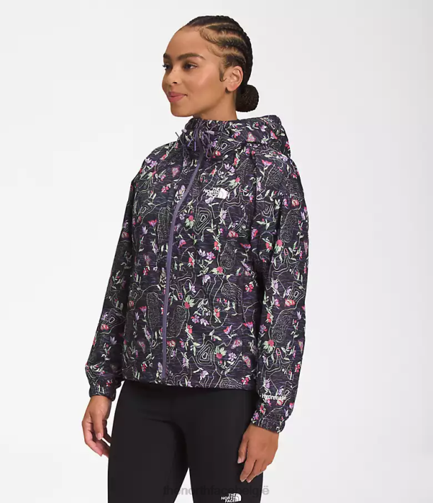 kleding 280T676 tnf zwarte iwd-afdruk hydrenaline jas 2000-25\'\' lengte vrouwen The North Face