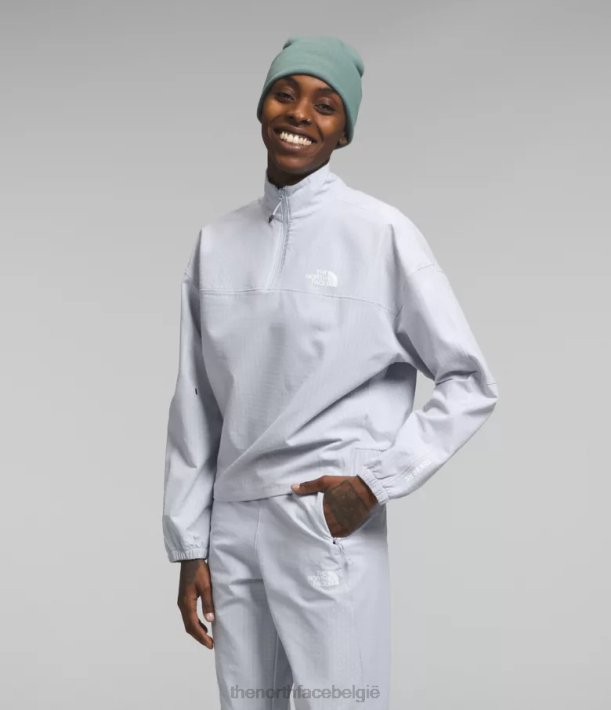 kleding 280T248 stoffige maagdenpalmheide tekware raster 1/4 ritssluiting vrouwen The North Face