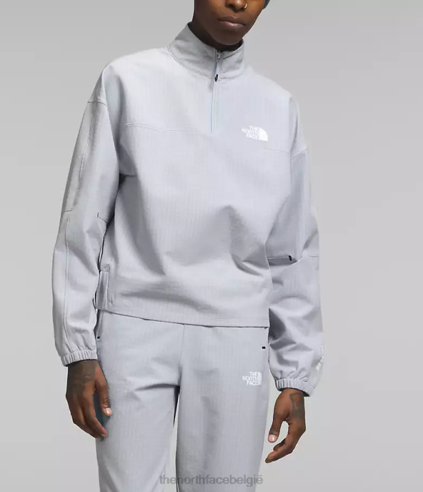 kleding 280T248 stoffige maagdenpalmheide tekware raster 1/4 ritssluiting vrouwen The North Face