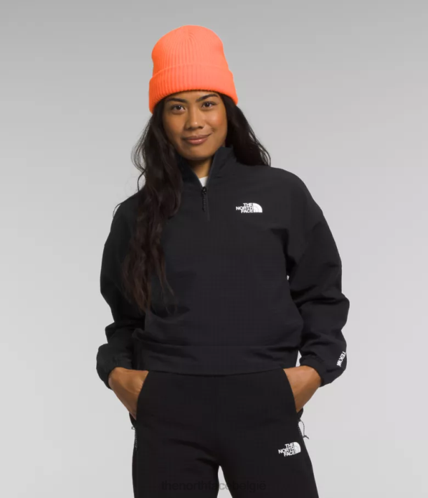 kleding 280T249 tn zwart tekware raster 1/4 ritssluiting vrouwen The North Face