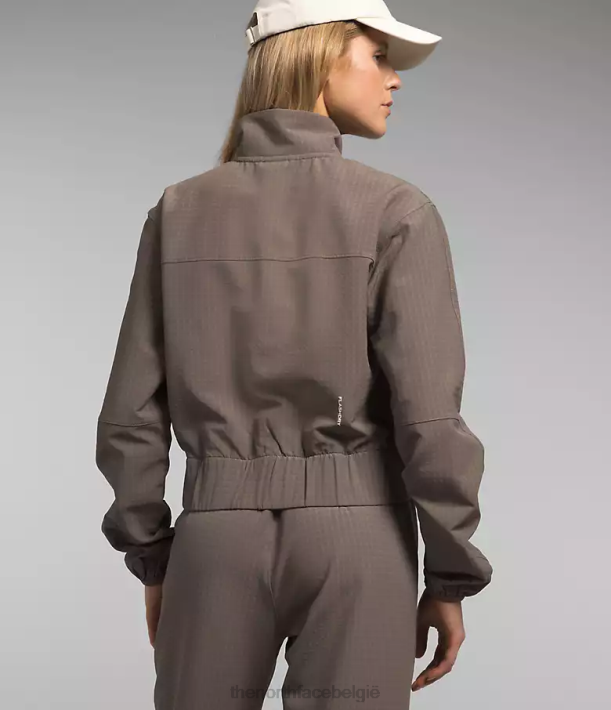 kleding 280T570 valk bruin tekware grid met volledige ritssluiting vrouwen The North Face