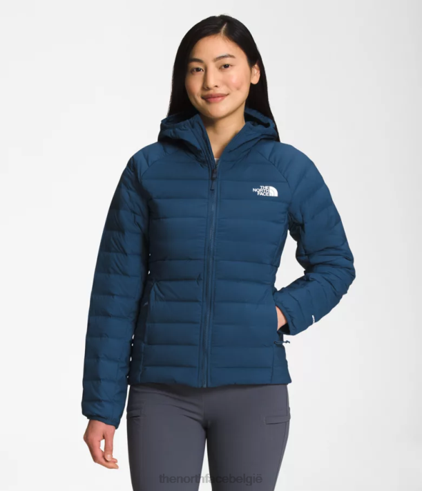 kleding 280T670 schaduwrijk blauw Belleview stretch-down hoodie vrouwen The North Face