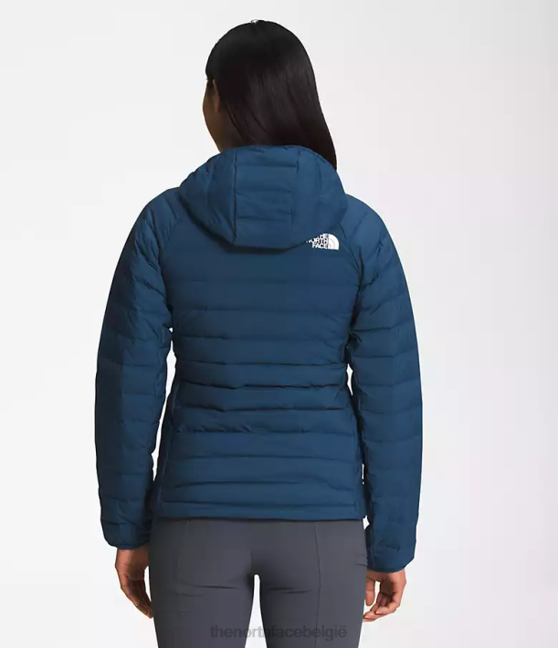 kleding 280T670 schaduwrijk blauw Belleview stretch-down hoodie vrouwen The North Face