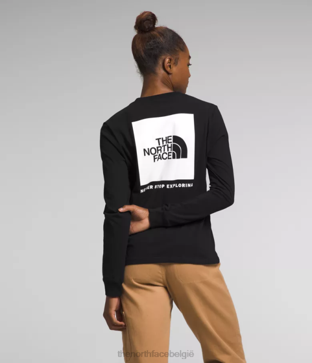 kleding 280T680 tnf zwart/tnf wit Box NSE T-shirt met lange mouwen vrouwen The North Face