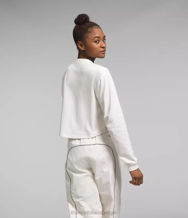 kleding 280T851 gardenia wit Heritage patch-T-shirt met lange mouwen vrouwen The North Face