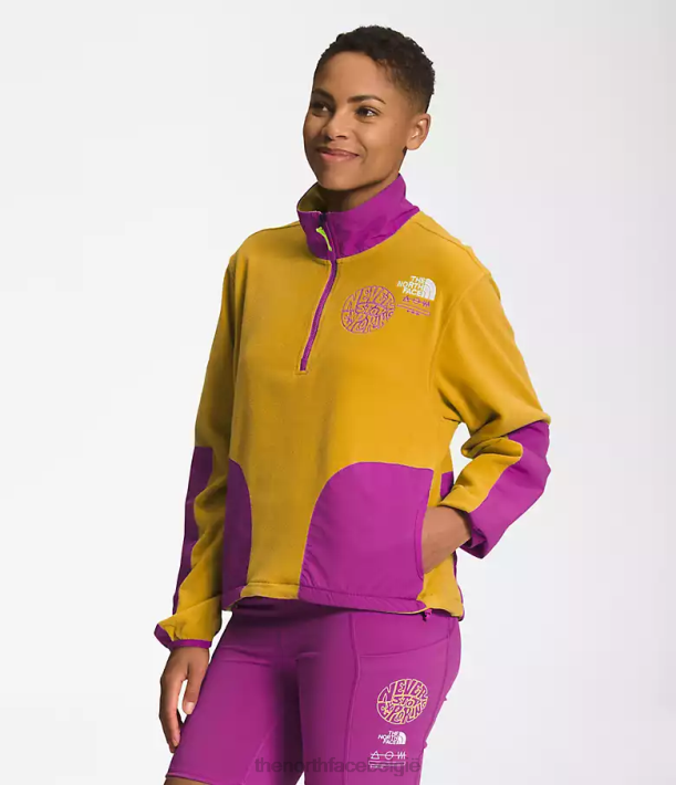 kleding 280T1180 arrowwood geel/paarse cactusbloem trailwear fantasie ridge-zip vrouwen The North Face
