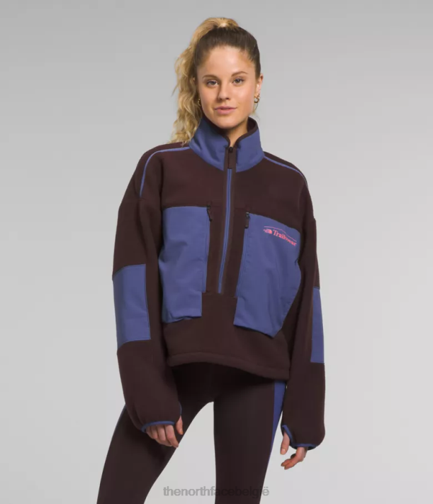kleding 280T55 kolenbruin/grotblauw trailwear fantasy ridge flash-zip vrouwen The North Face