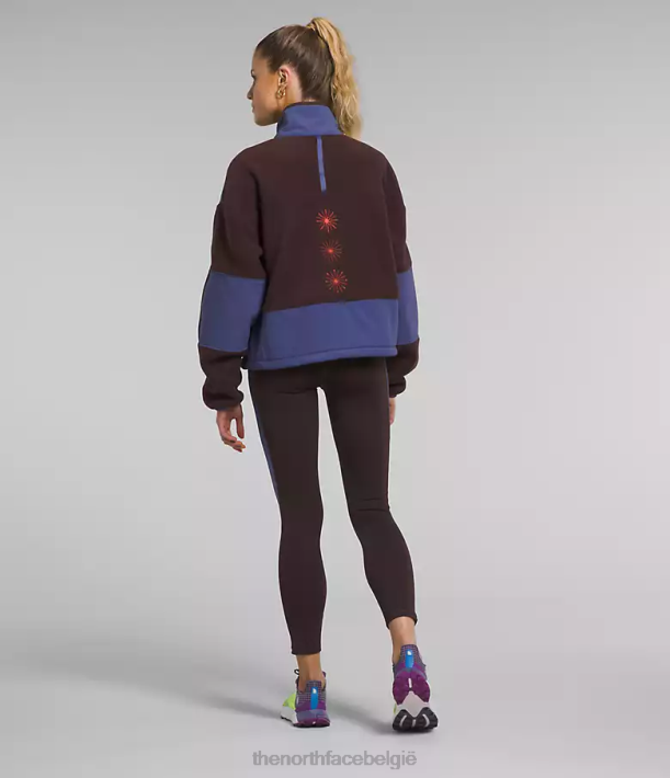 kleding 280T55 kolenbruin/grotblauw trailwear fantasy ridge flash-zip vrouwen The North Face