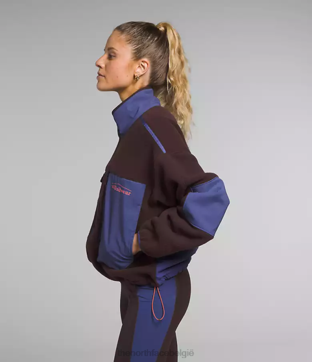 kleding 280T55 kolenbruin/grotblauw trailwear fantasy ridge flash-zip vrouwen The North Face