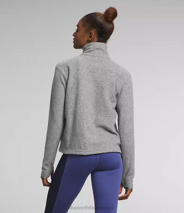 kleding 280T160 tnf middengrijs gemêleerd alpine polartec 100-ritskap vrouwen The North Face