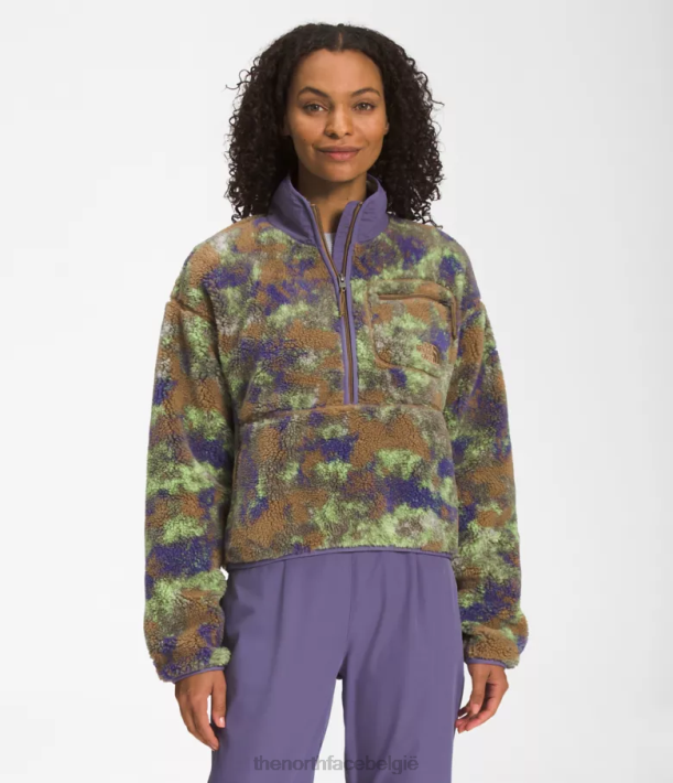 kleding 280T806 Utility bruin gestippelde kampprint trui met extreme pool vrouwen The North Face