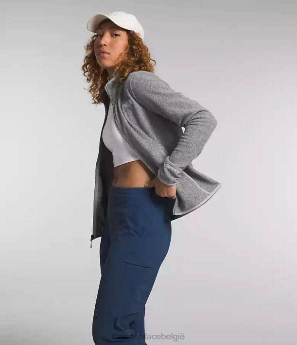 kleding 280T1014 tnf middengrijs gemêleerd Alpine Polartec 100-jas vrouwen The North Face