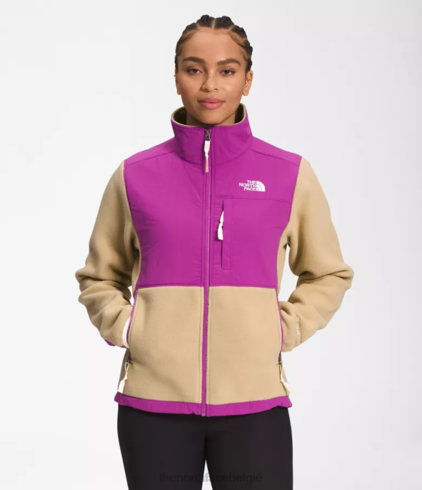 kleding 280T149 kaki steen/paarse cactusbloem/gardenia wit denali jas vrouwen The North Face