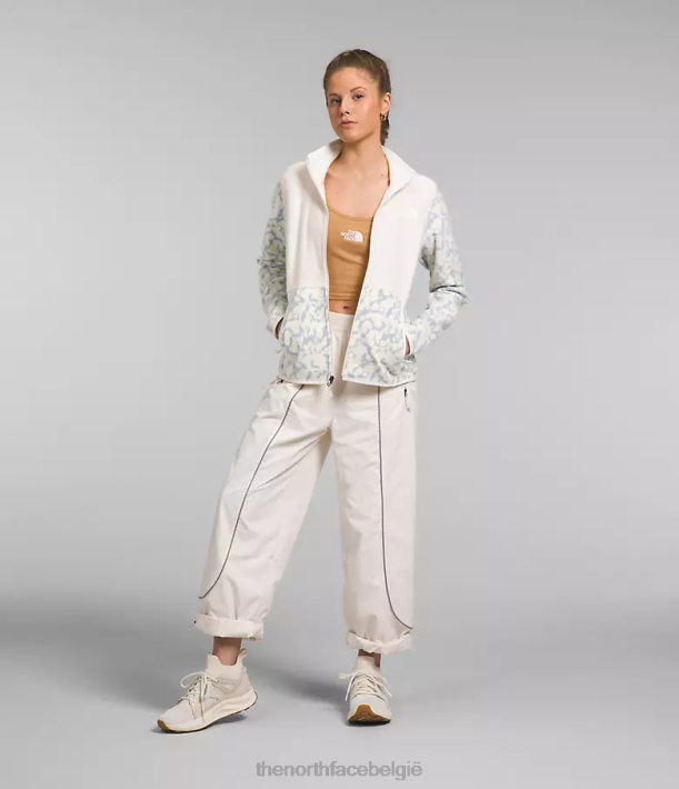 kleding 280T445 stoffige maagdenpalm grafische kleurstofprint/gardenia wit Alpine Polartec 100-jas vrouwen The North Face