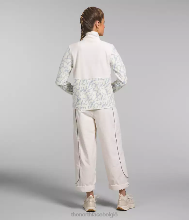 kleding 280T445 stoffige maagdenpalm grafische kleurstofprint/gardenia wit Alpine Polartec 100-jas vrouwen The North Face