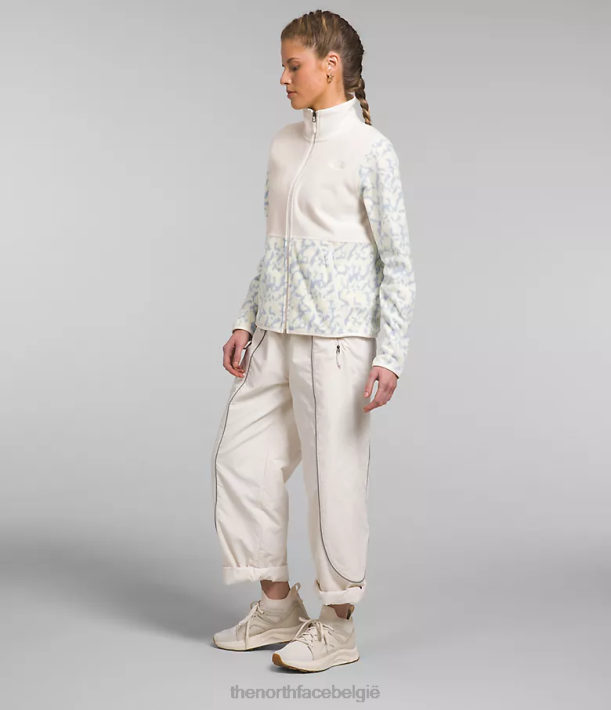 kleding 280T445 stoffige maagdenpalm grafische kleurstofprint/gardenia wit Alpine Polartec 100-jas vrouwen The North Face
