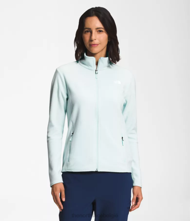 kleding 280T619 dakraam blauw tka gletsjerjack met volledige ritssluiting vrouwen The North Face